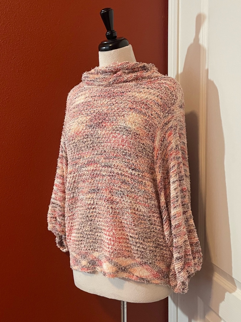 Pilcro Anthropologie Women’s Lexie Cowl Neck Watercolor Multicolored Sweater